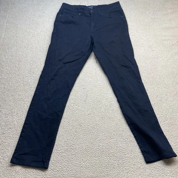 The Savile Row Company London Mens 32x32 Navy Blue Chino Pants Stretch Cotton - Picture 2 of 10